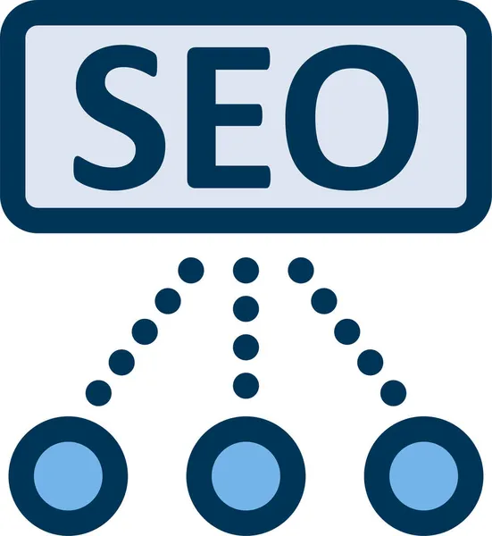 Seo Optimización Marketing Icono Estilo Esquema Lleno — Archivo Imágenes Vectoriales