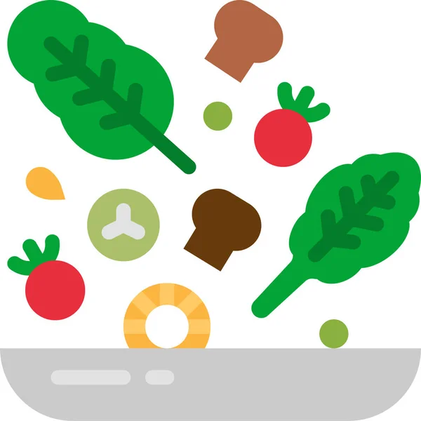 Salad Restaurant Healthy Icon — Vetor de Stock