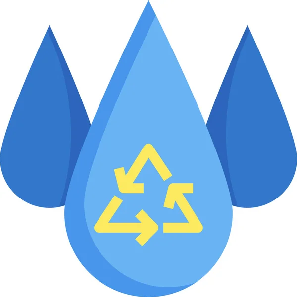 Ikona Oszczędzania Wody Wilgotnej — Wektor stockowy
