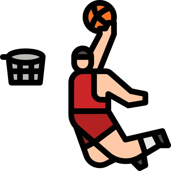 Basketball Ball Court Icon — Stock Vector