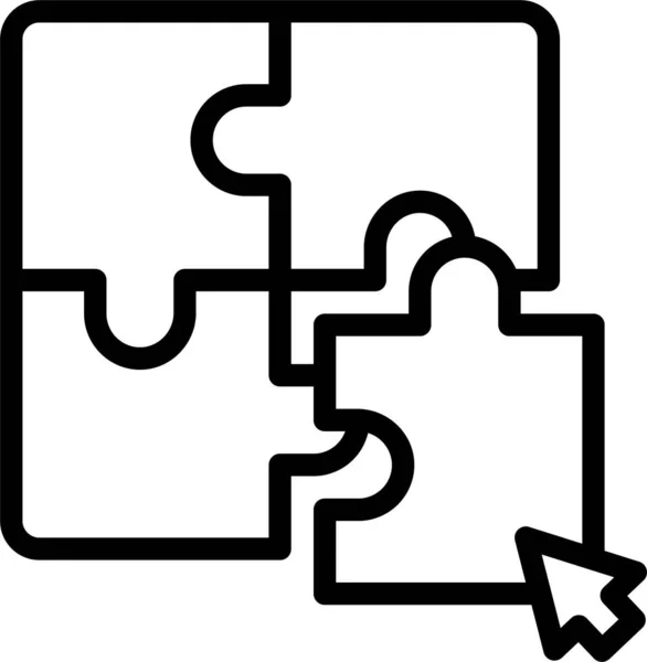 Puzzel Oplossing Games Pictogram — Stockvector