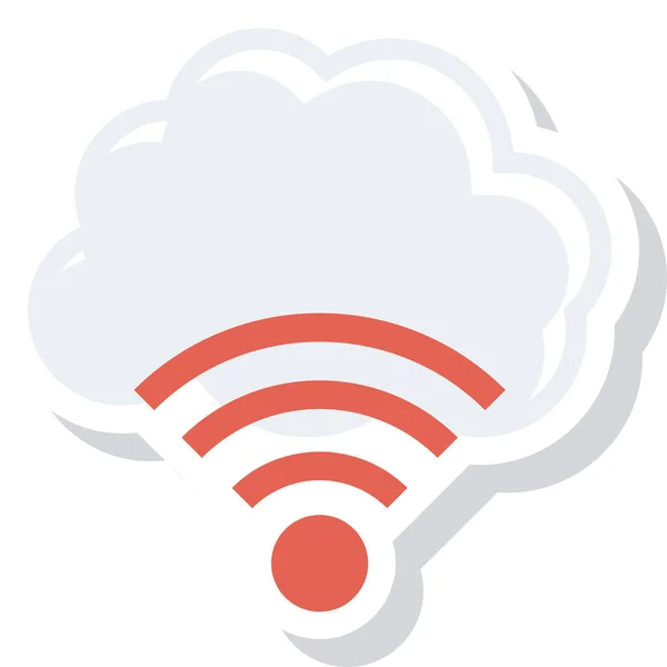 Cloud Internet Technology Icon Flat Style — Stock Vector