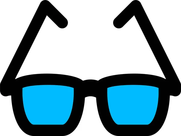 眼镜眼镜眼镜图标充填轮廓风格 — 图库矢量图片