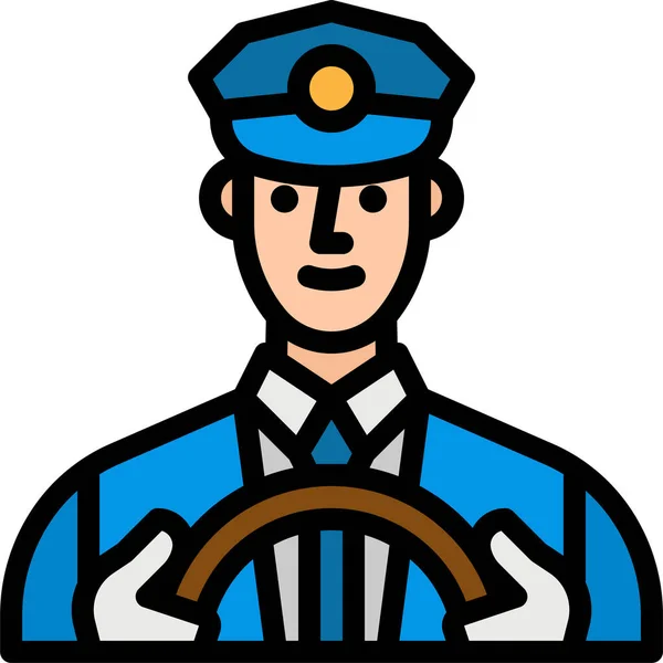 Emploi Chauffeur Icône Service — Image vectorielle