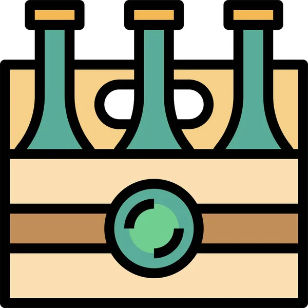 Ikona Butelki Piwie Stylu Wypełnionym — Wektor stockowy