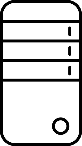 Kabinett Hardware Hosting Symbol Umriss Stil — Stockvektor