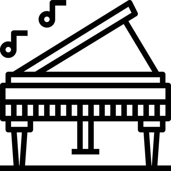 Concert Instrument Keyboard Icoon Outline Stijl — Stockvector