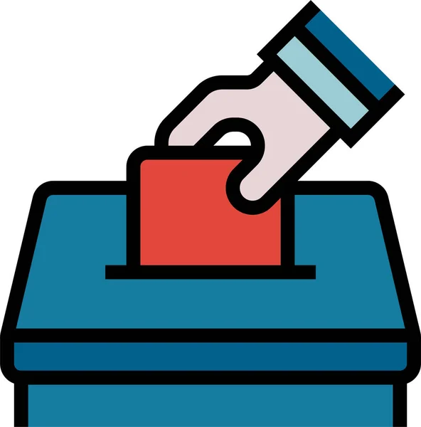 Cédula Ícone Eleição Democracia —  Vetores de Stock