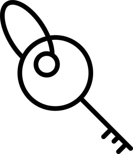 Ikona Přístupu Zámku Klíče — Stockový vektor