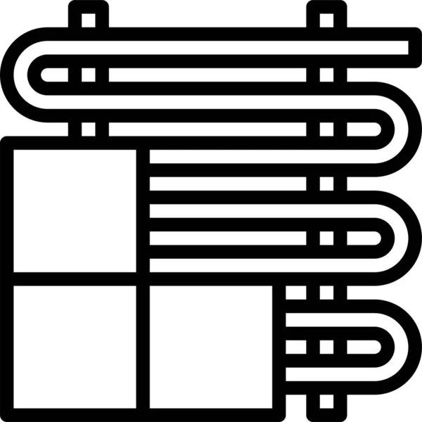 Ikona Konstrukcji Ogrzewania Podłogowego — Wektor stockowy