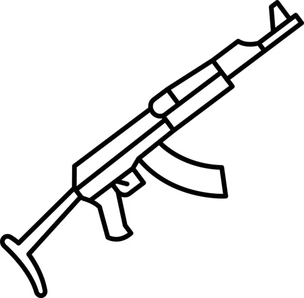 Arma Kalashnikov Rifle Ícone —  Vetores de Stock