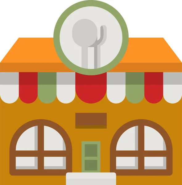 Restaurant Cafe Shop Icon — Stockvektor