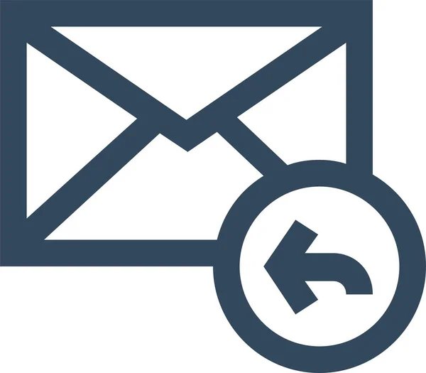 Resposta Mail Resposta Ícone Botão Resposta Estilo Esboço — Vetor de Stock