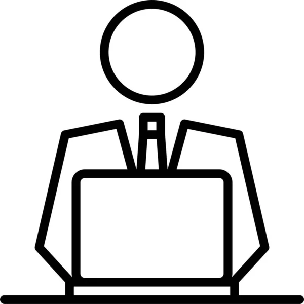 Ikona Biura Pracownika Biznesu — Wektor stockowy