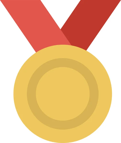 Золотой Значок Трофея Плоском Стиле — стоковый вектор