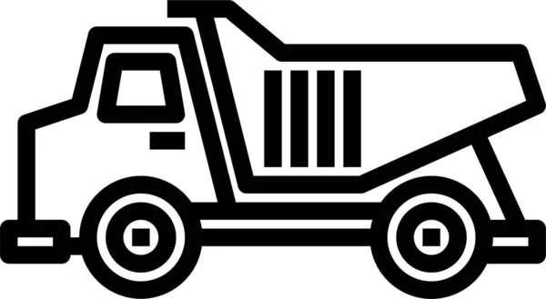 Lastbil Konstruktion Bil Transport Ikon — Stock vektor