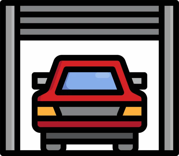 Garagemeubilair Home Icon — Stockvector