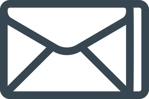 Ícone Caixa Entrada Envelope Mail Estilo Esboço — Vetor de Stock