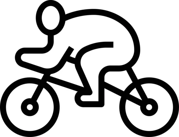 サイクリング キャディ エクササイズ アイコン — ストックベクタ
