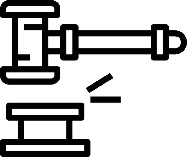 Ícone Martelo Lance Leilão Categoria Guerra Militar — Vetor de Stock