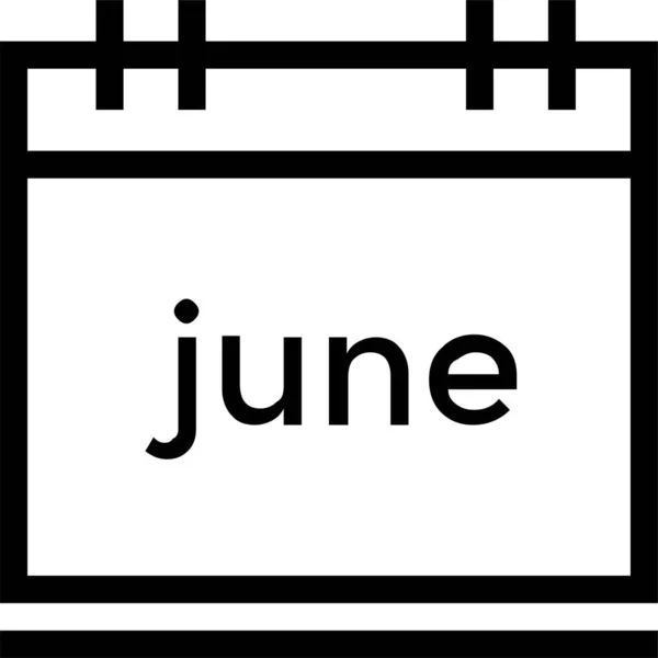 Ikona Data Kalendáře Událostí Stylu Osnovy — Stockový vektor
