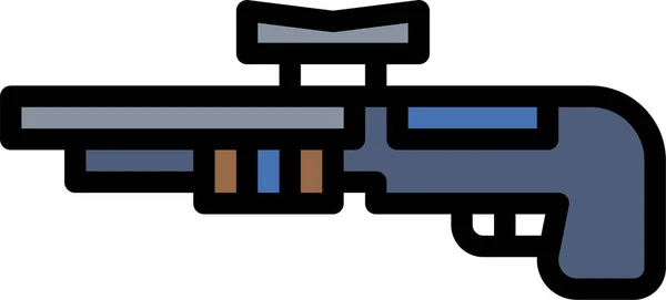 Иконка Игрового Пистолета Стиле Заполненного Контура — стоковый вектор