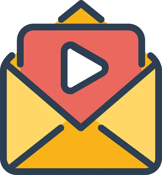 Ikona Marketingu Mailové Obálky Vyplněném Stylu — Stockový vektor