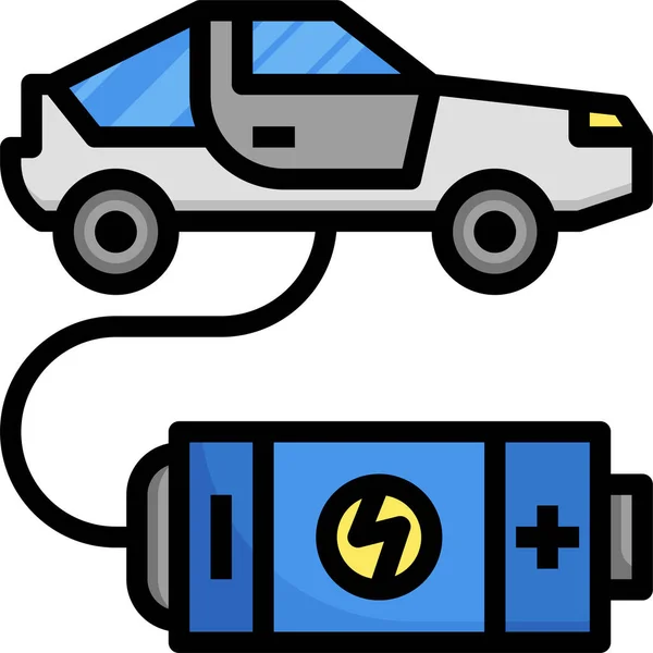 Elektriskt Bil Pickup Ikon — Stock vektor