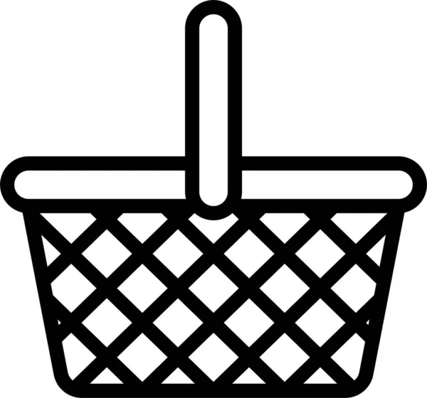 Panier Magasin Icône Supermarché — Image vectorielle