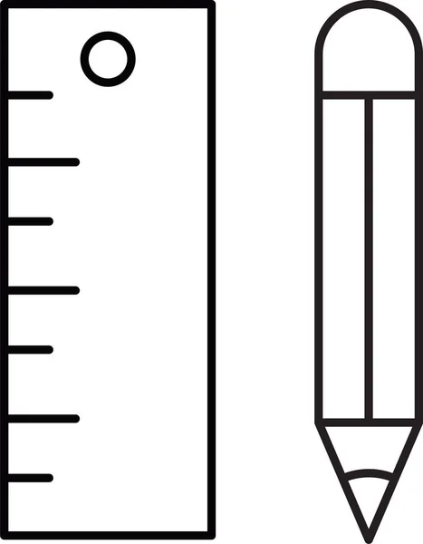 Maßstab Lineal Symbol — Stockvektor