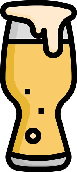 Cerveza Vidrio Alcohol Icono — Vector de stock