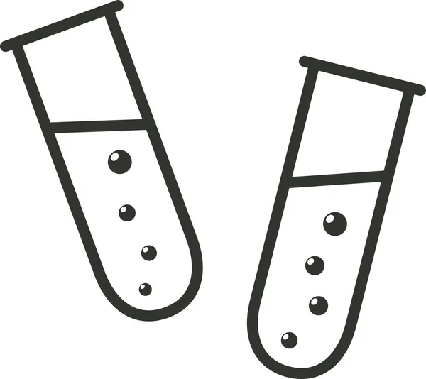 Иконка Химического Эксперимента Стиле Наброска — стоковый вектор