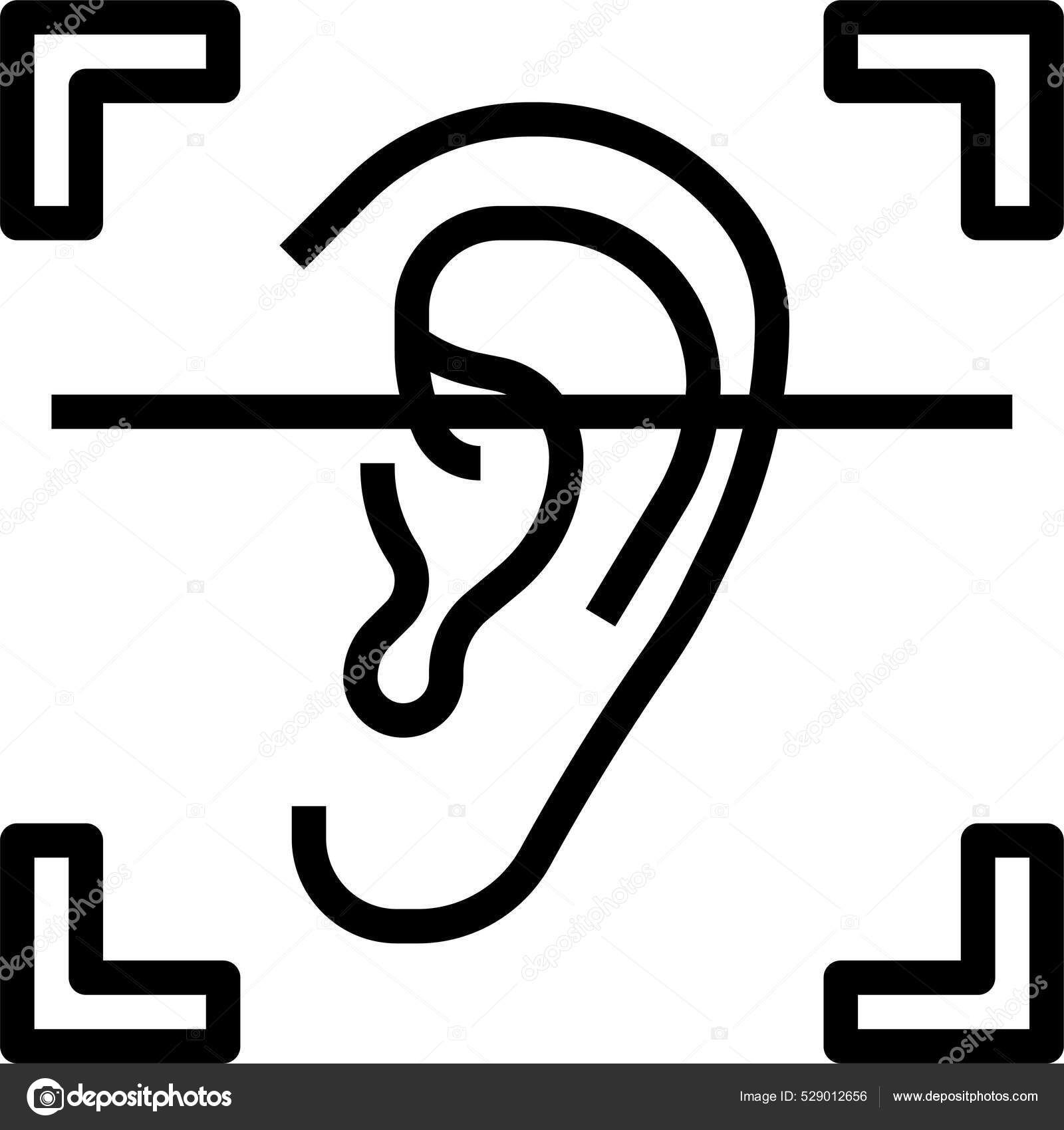 Ear Recognition Scan Icon Stock Vector by ©iconfinder 529012656