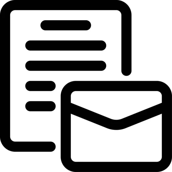 Zuweisungsdokument Mail Symbol — Stockvektor
