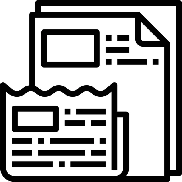 Icône Recyclage Des Produits Papier — Image vectorielle