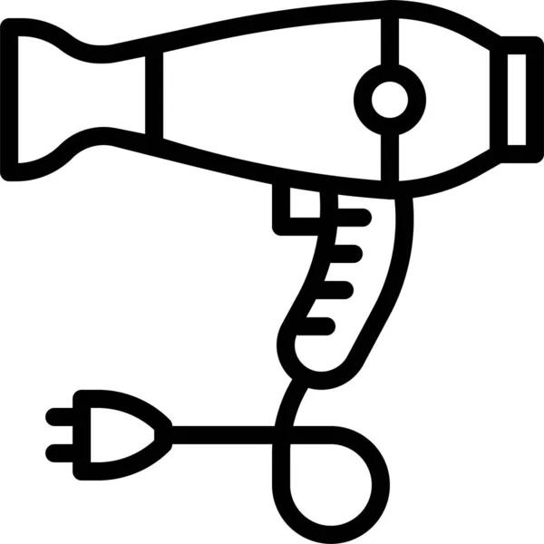 Ikona Elektryczna Suszarka Włosów — Wektor stockowy