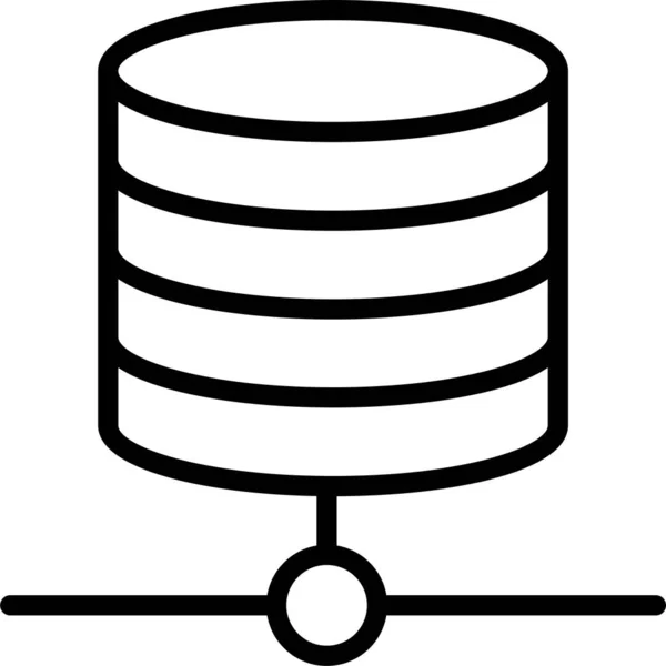 数据库数据中心服务器图标的轮廓样式 — 图库矢量图片