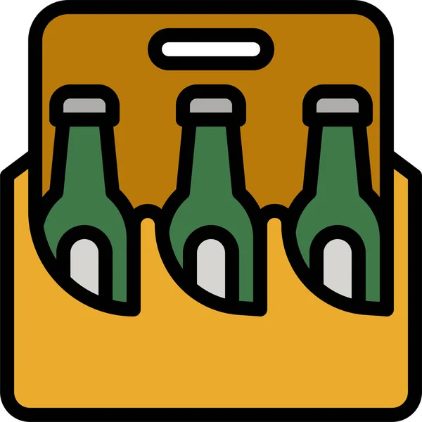 Beer Bottle Alcohol Icon — Stock Vector