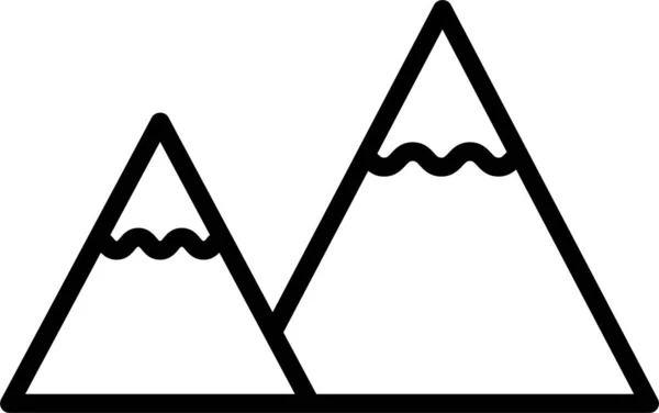 高山和大自然的象征 — 图库矢量图片