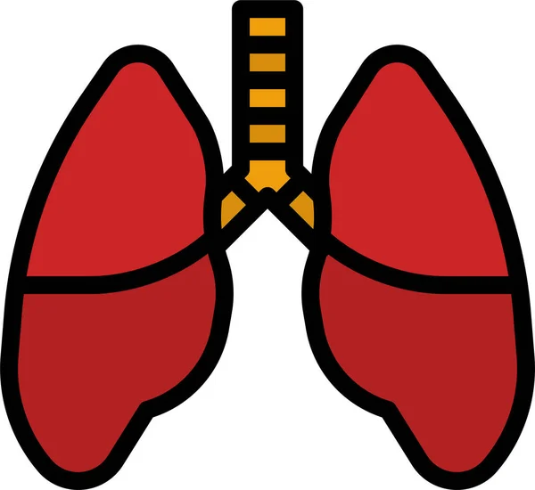 Akciğer Testi Sağlık Simgesi — Stok Vektör