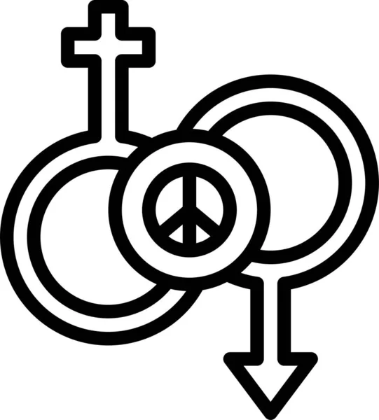Икона Справедливости Гендерного Баланса — стоковый вектор