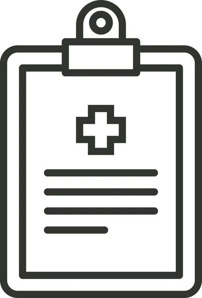 Медицинский Значок Буфера Обмена Стиле Outline — стоковый вектор