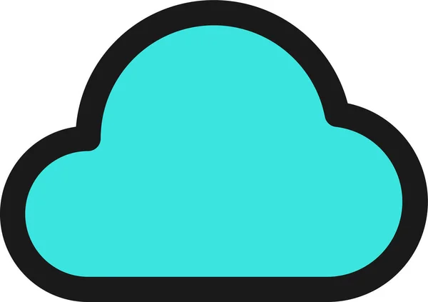 Synchronisierungssymbol Für Cloud Speicher Stil Gefüllter Umrisse — Stockvektor