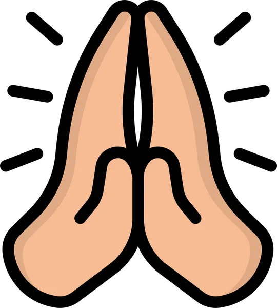Προσευχή Εικόνα Χειρονομία Λατρεία — Διανυσματικό Αρχείο