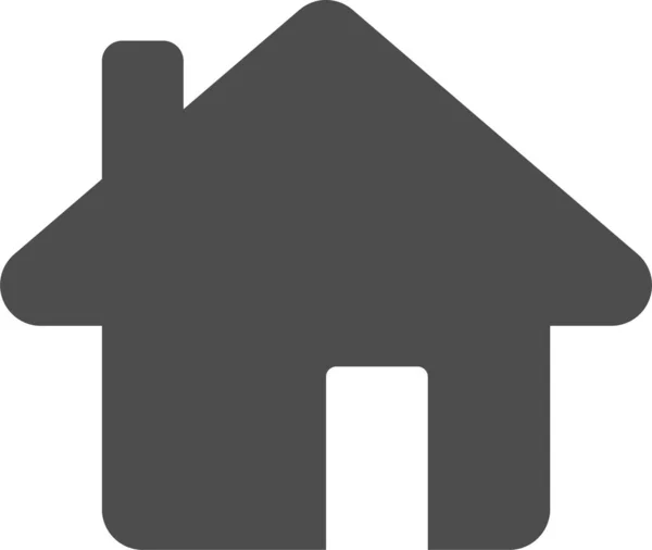 Home Casa Icona Immobiliare Stile Solido — Vettoriale Stock
