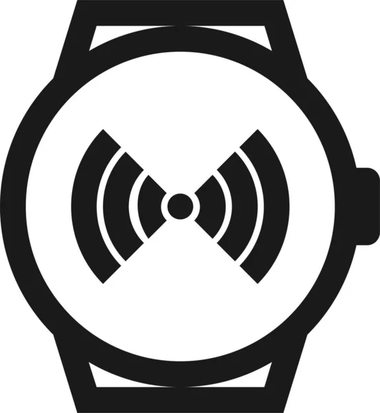 Hotspot Signal Smartwatch Ikon Konturstil — Stock vektor