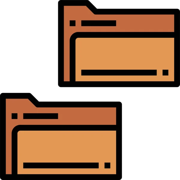 Ikona Notatek Folderze Dokumentowym Stylu Wypełnionym — Wektor stockowy