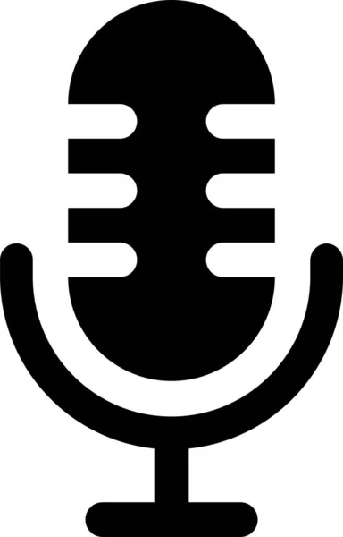 Ikona Vyhledávání Mikrofonu Kategorii Sound Music — Stockový vektor
