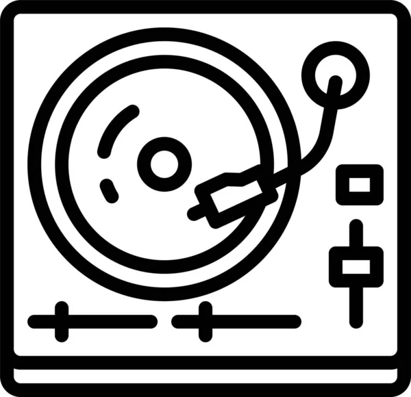 Skivspelare Vinylspelare Ikon — Stock vektor