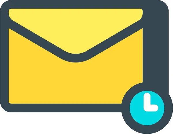 Email Mail Newsletter Icon Filled Outline Style — Image vectorielle